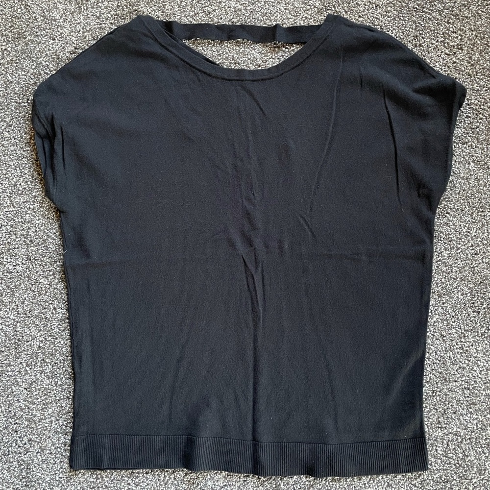 Loft Cap Sleeve Sweater with Crosscross Back Detail - Picture 2 of 4